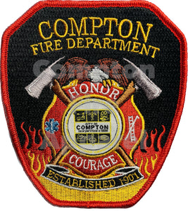 Compton Fire Dept Embroidery Patch (Capt)- Limited Stock!