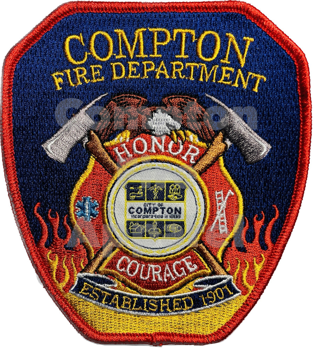Compton Fire Dept Embroidery Patch (FF & ENG) - Limited Stock!