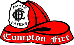 Helmet Decal - Black Shield - Compton Fire Apparel